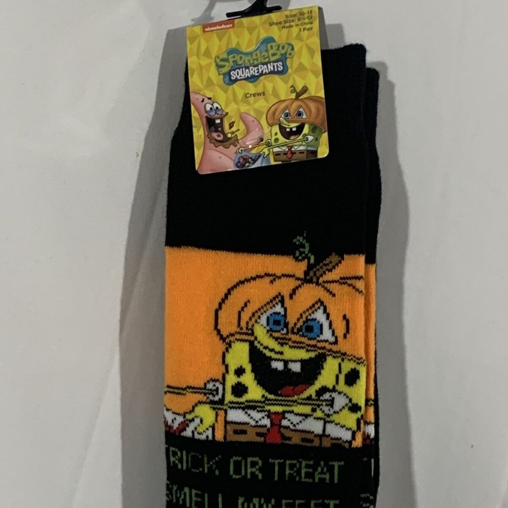 NWT Official Spongebob Square Pants Halloween Sock